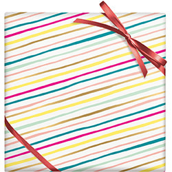 Wrap Roll (30X120) Inches-Multi-Color Diagonal Stripes
