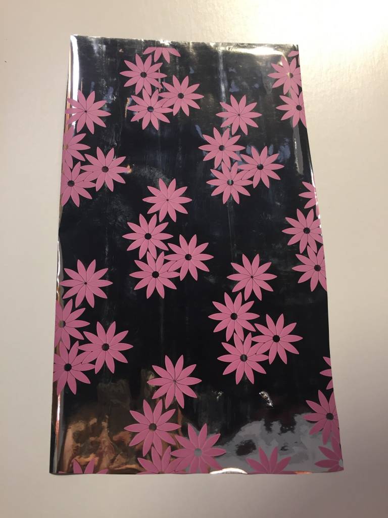 Wrapping Mylar Roll - Pink Flowers