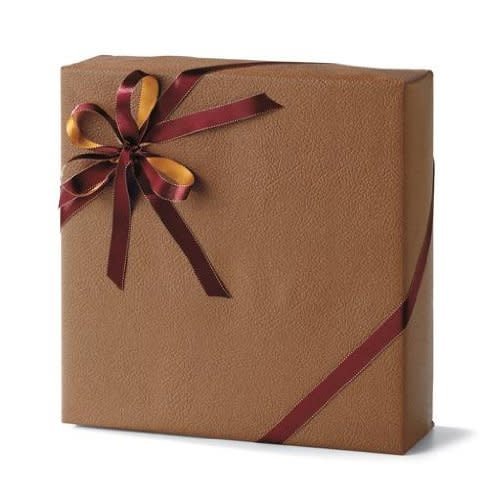 Wrapping Paper Roll (24" X 7.5 Ft)-Embossed Leather Brown
