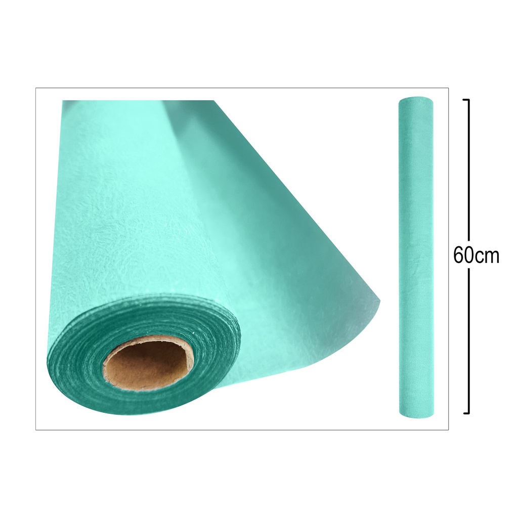Wrapping Paper Roll-Embossed Solid Color-Aqua