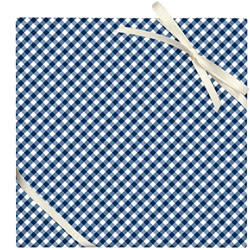 Wrapping Sheet (26x19) Inches-Navy Gingham