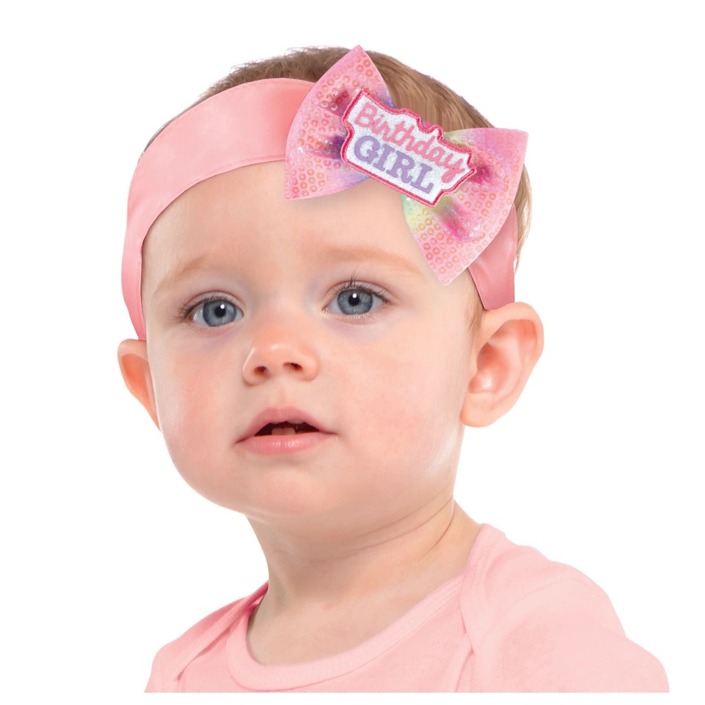 Young Birthday Girl Bow Headband Headbands