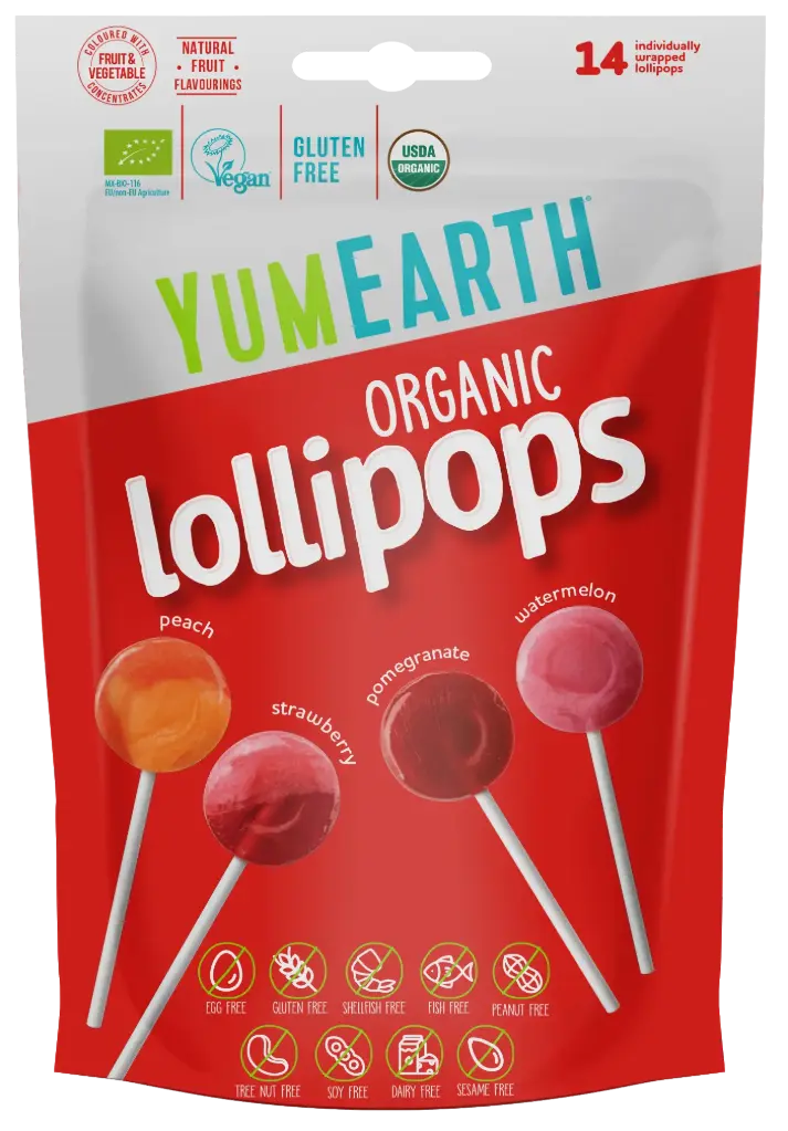 يم إيرث – مصاصات فواكه عضوية 87 جم (14 قطعة)