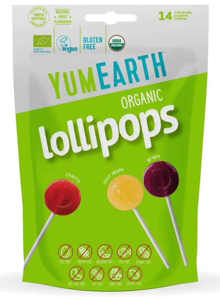 YumEarth Organic Sour Pops 87g 14 Pcs