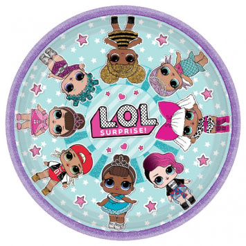 LOL Surprise-9-Inch Round Plates