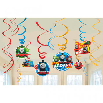 thomas all aboard- swirl decorations