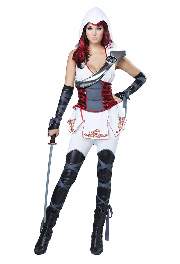 Sexy White Ninja Women's Costume