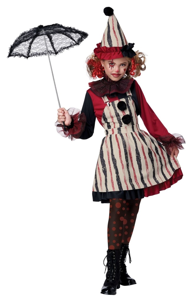 Clever Clown ' Costume Girls Child