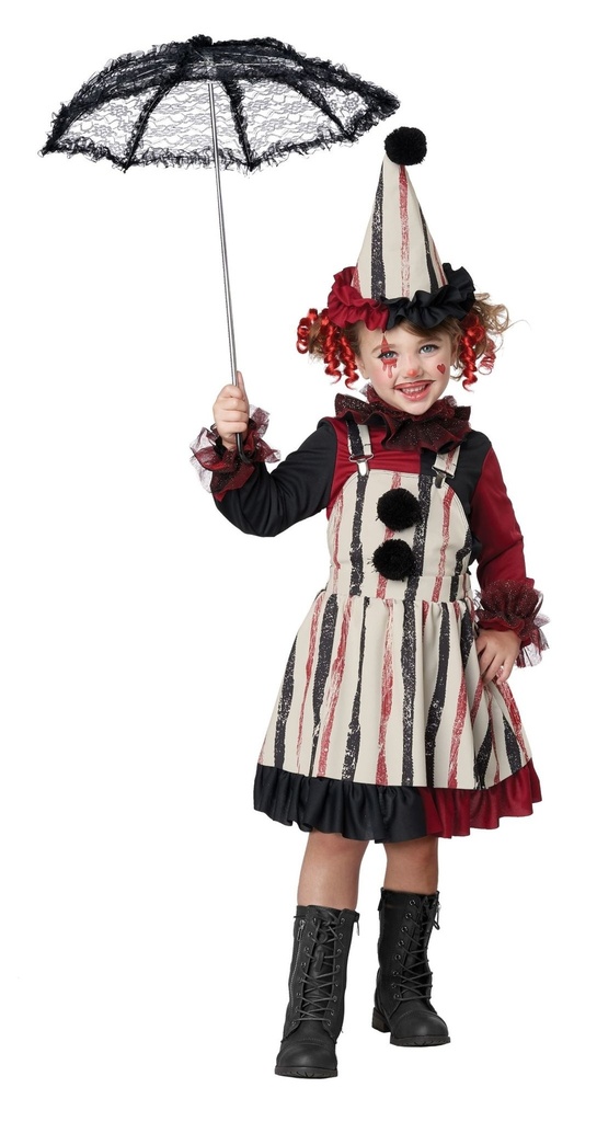 Clever Lil' Clown  Costume Girls Child