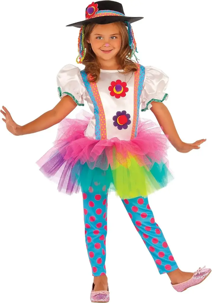 Colorful Clown Girls Costume
