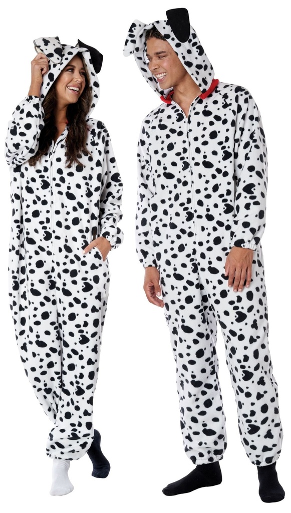 Dalmatian Fleece Jumpsuit Unisex Adult Animal