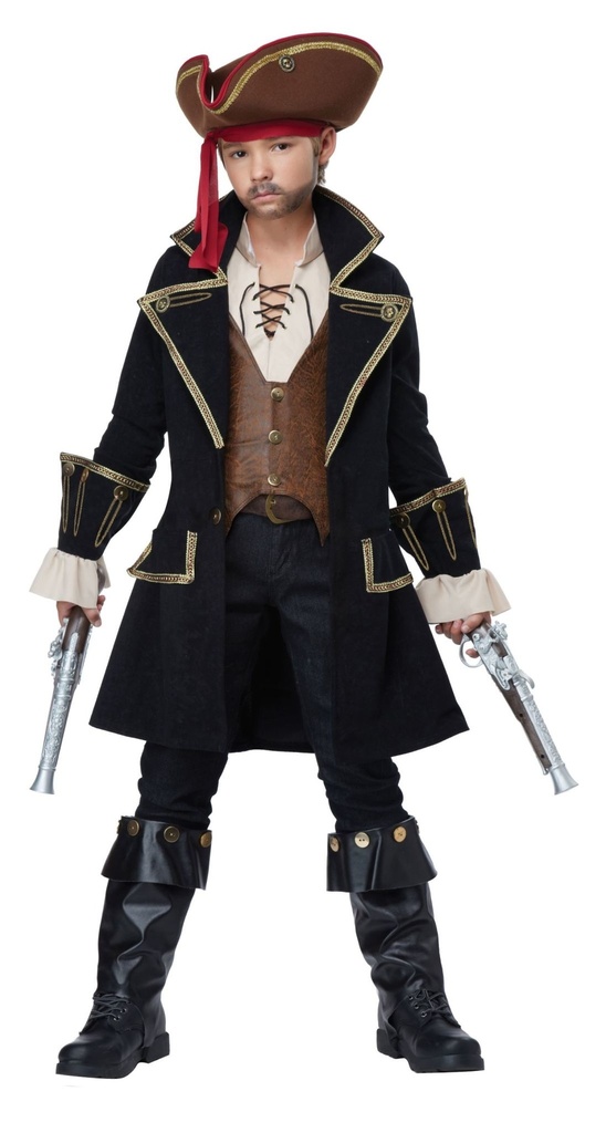 Deluxe Boys Pirate Captain Costume Boys Child