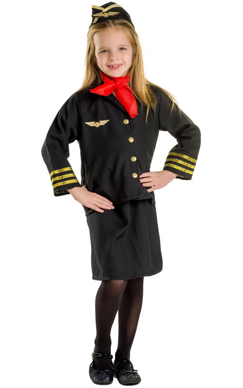 Flight Attendant Girls Costume