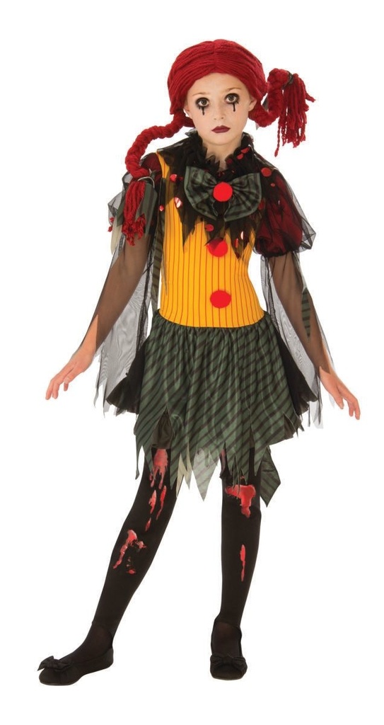 Kids Zombie Clown Girls Costume