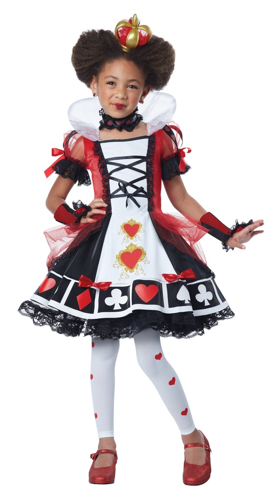 Deluxe Queen Of Hearts Girls Costume