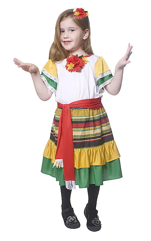 Mexican Dancer Girls Costume
