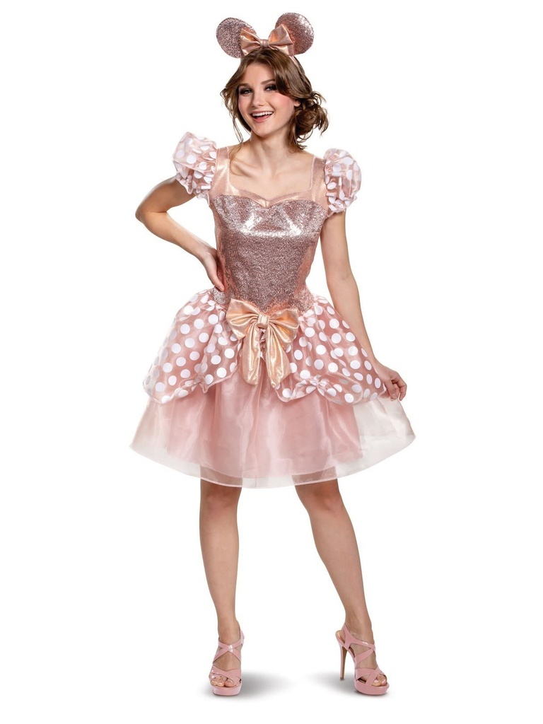 Rose Gold Minnie Deluxe Women Costume Video Games