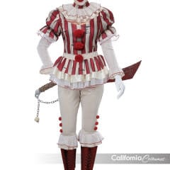 Sadistic Clown Womens Costume Scary & Villains