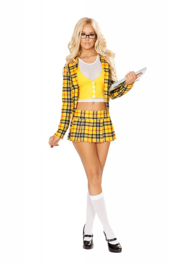 School Girl without a Clue - 3pc Yellow/White Decades & Sexy
