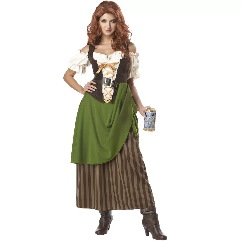 Tavern Maiden Brown Dress Countries & Historical