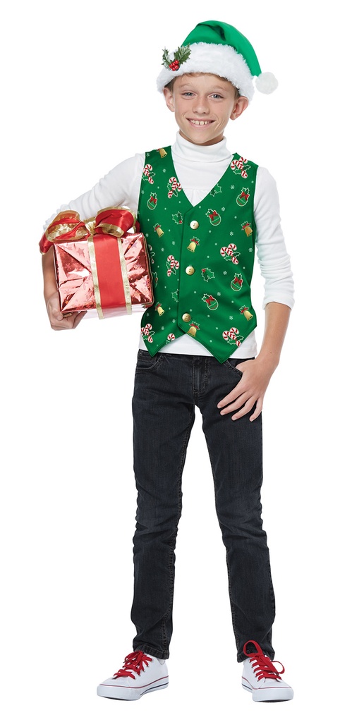 Holiday Vest Green جيليه عطلة خضراء