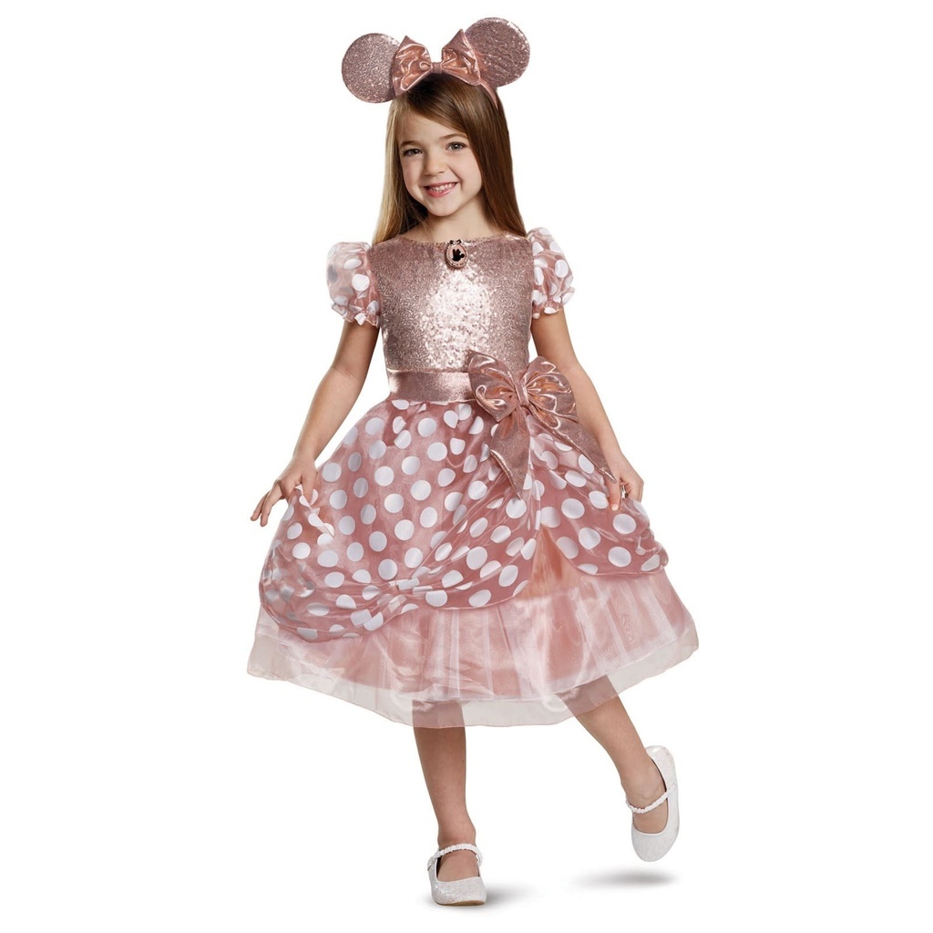 Rose Gold Minnie Deluxe Girls' Costume