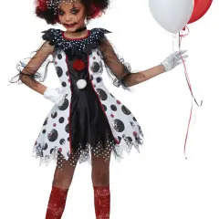 Creepy Clown  costume Girls Child