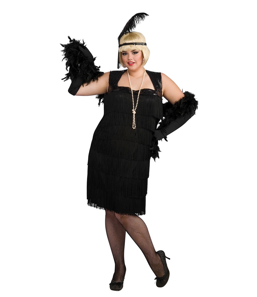 Flapper Black Plus Size Women