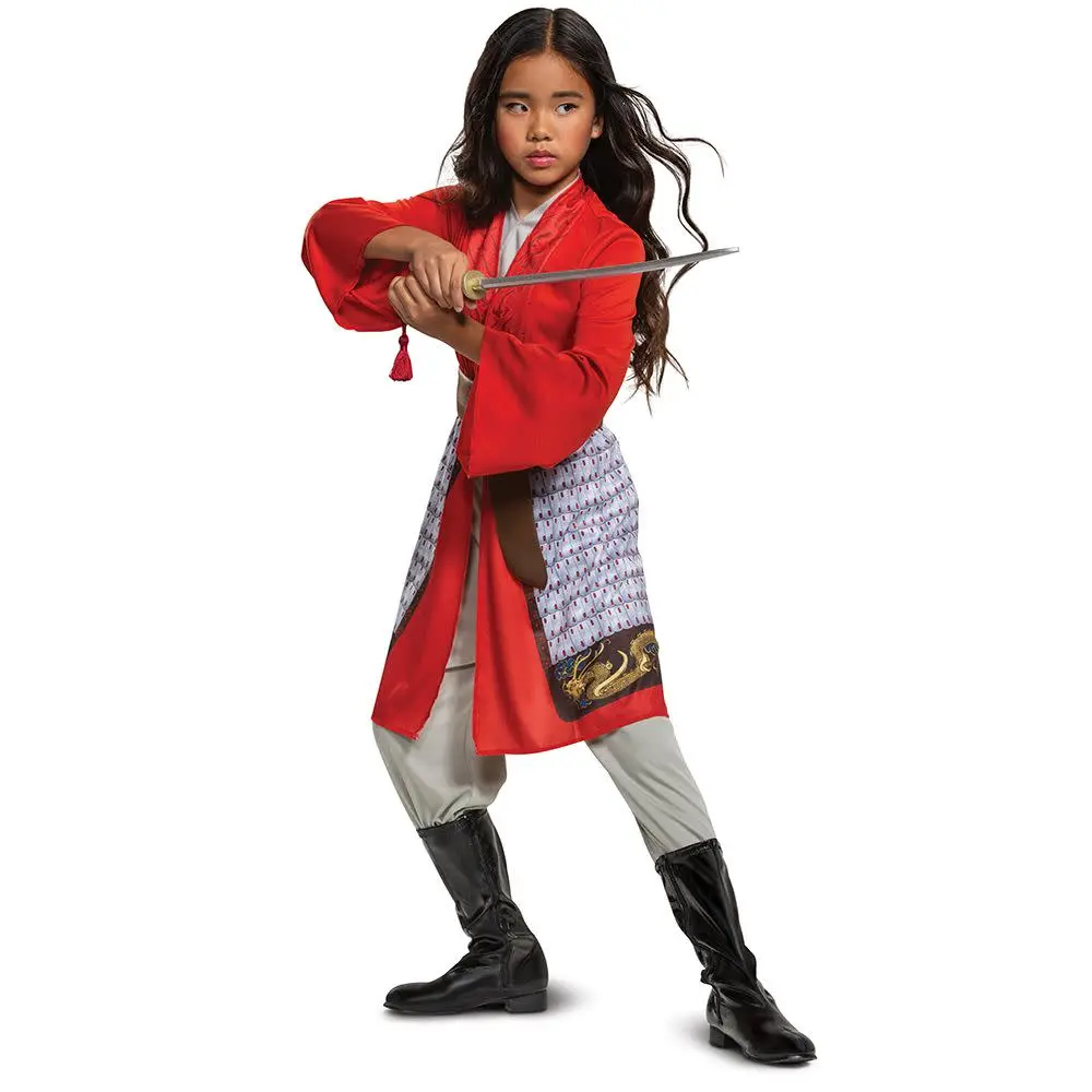Mulan Hero Girls Red Dress Classic