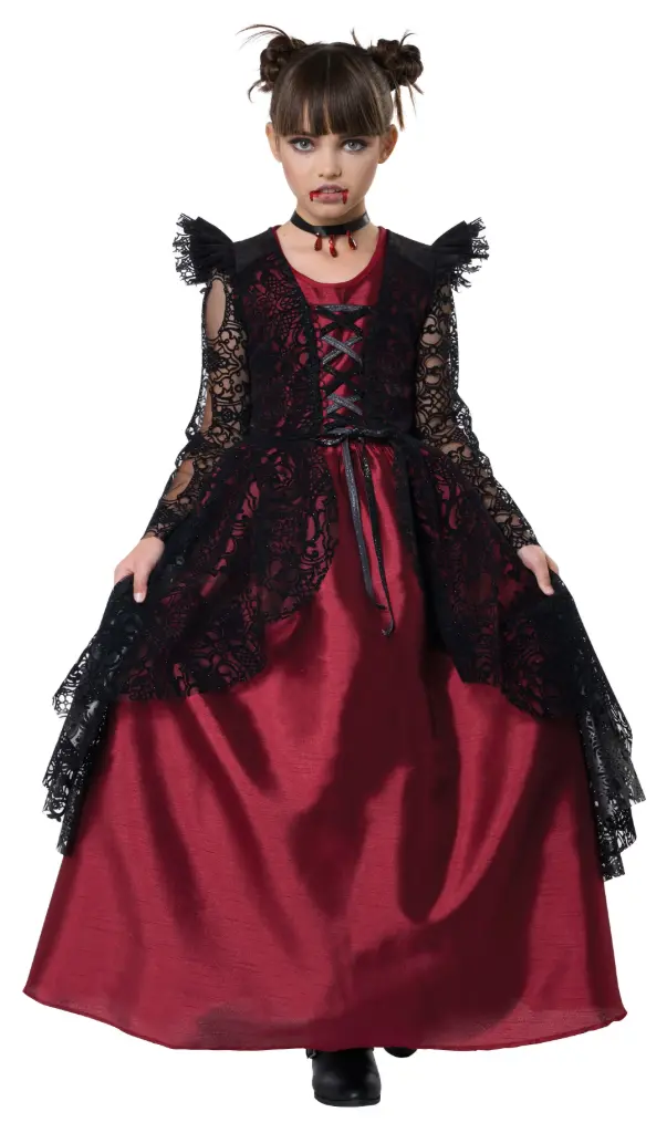 Gothic Lace Vampire  Costume Girls