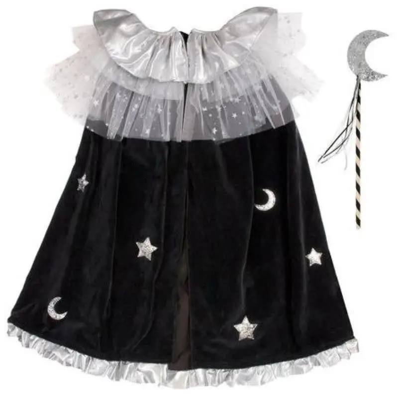 Velvet Witch Cape & Wand OS Girls