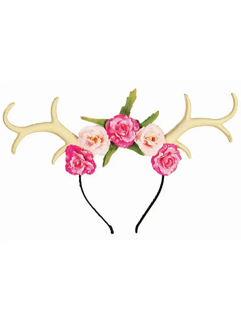 Antlers With Flower Headband