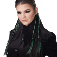 Clip-In Braids-Green/Gray	