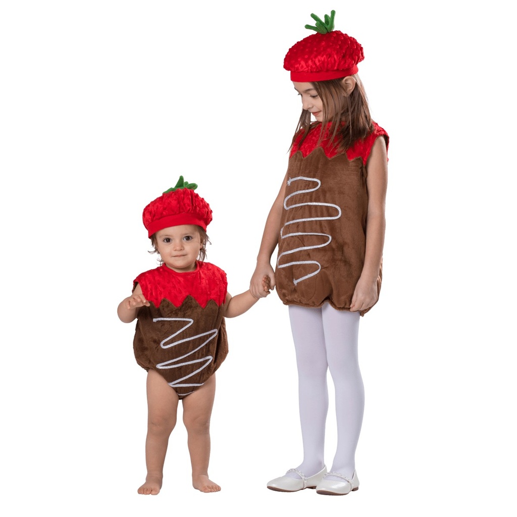Chocolate Dipped Strawberry Kids Costume