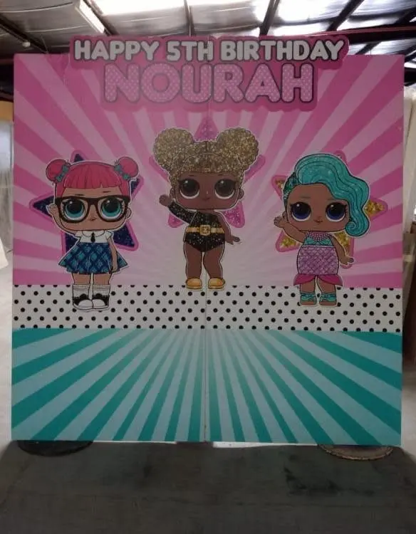 LOL Happy Birthday Backdrop 210x235 cm Rental