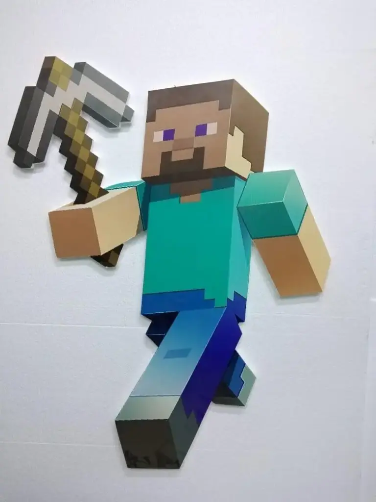 Character Cutout Without Base Rental-Minecraft Video Game (102x117) cm