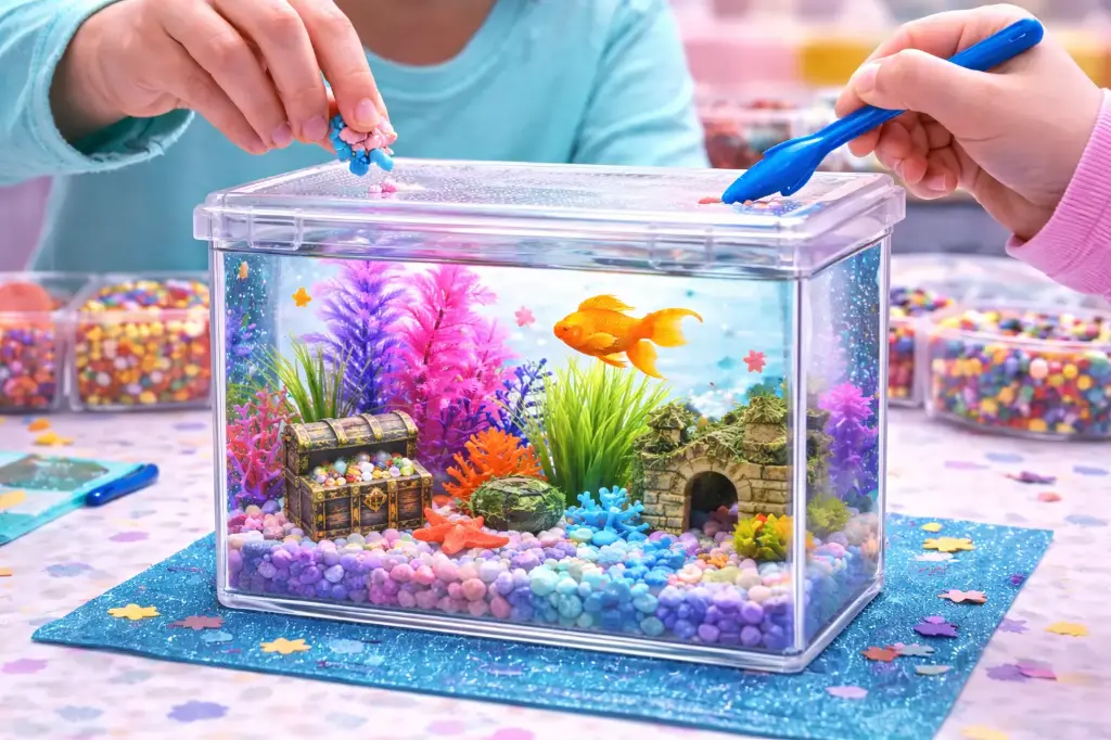 Mini Gold Fish Tank 10 pax ( art & craft)