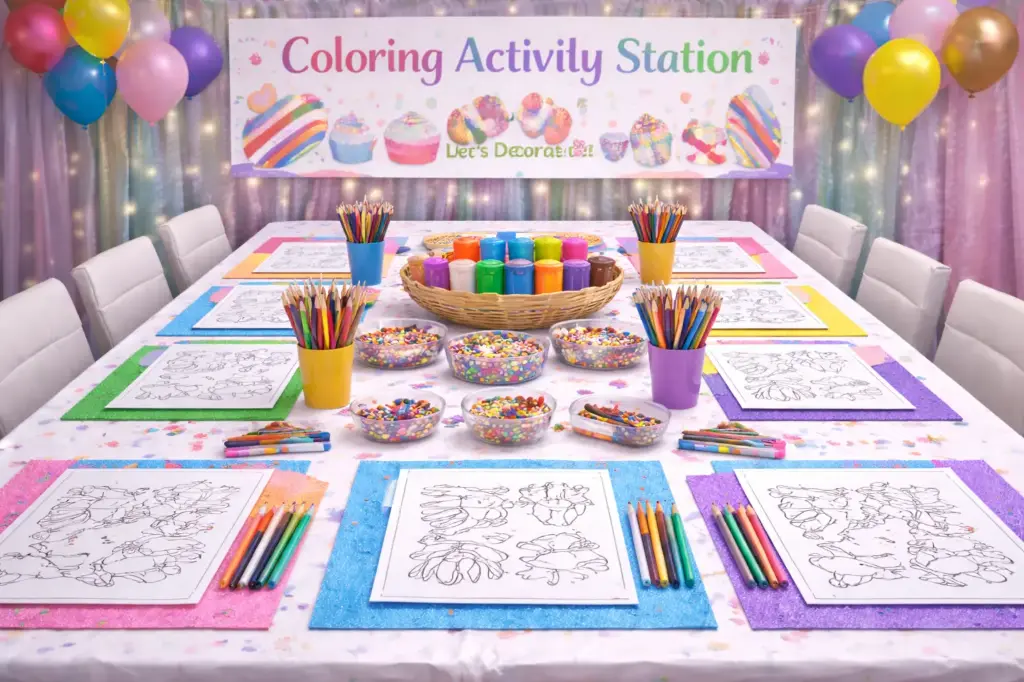 ركن الفنون والحرف لـ 15 شخصاً - التلوين