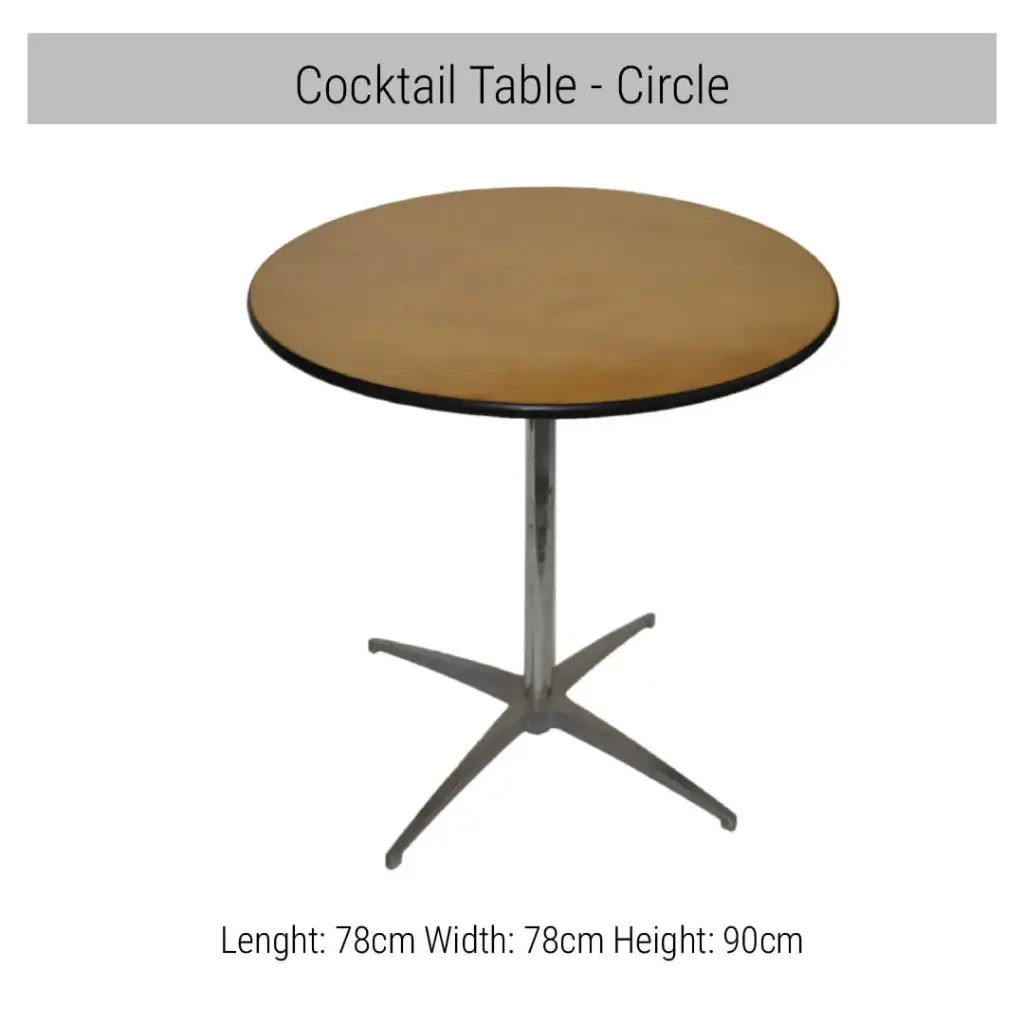 Table-Round Cocktail (78XH90) cm Rental