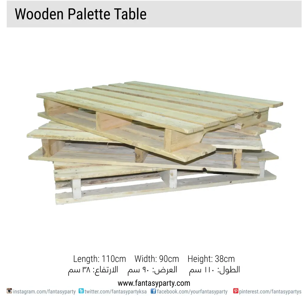 Wooden Pallet Coffee table Rental