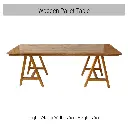 Table-Wooden Cake Table with Tripod Support Rental