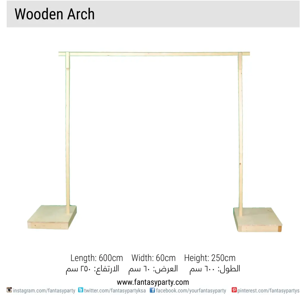 wooden arch Rental