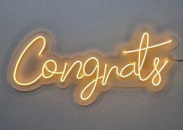 Light Up Neon Sign Rental-Congrats