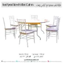 Round Plywood Table (183cm/60Inch) W/6 Chairs & Cushions-Rental