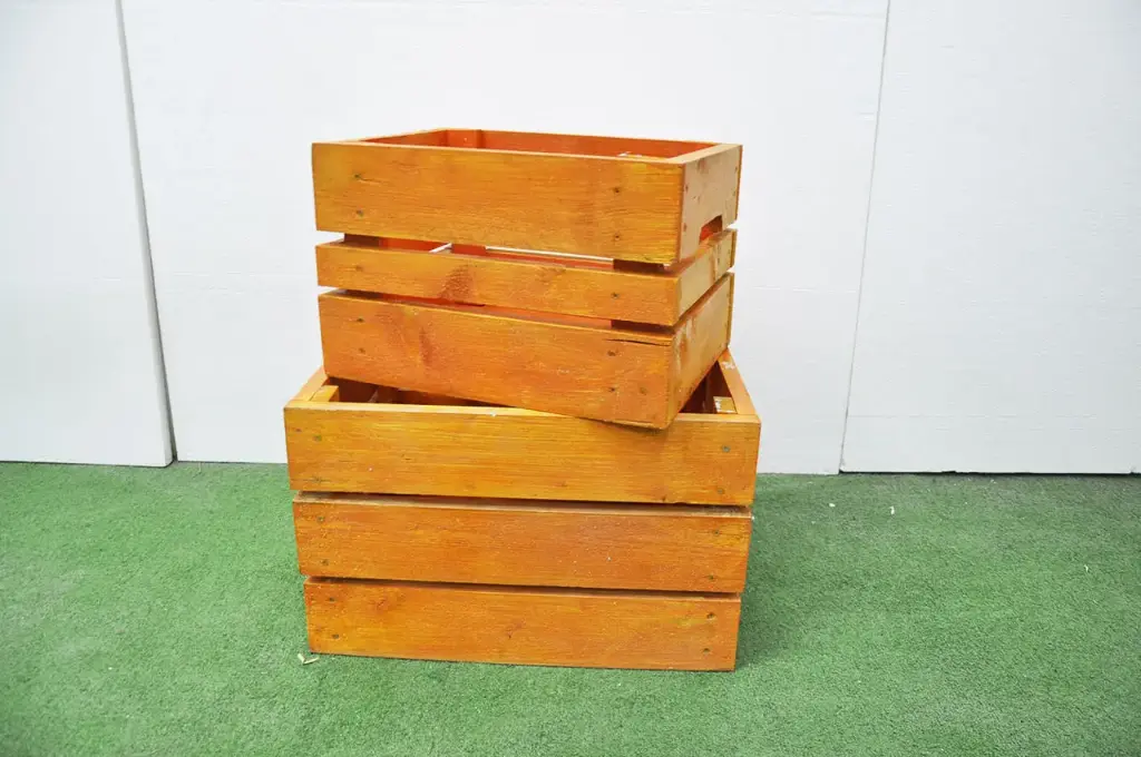 Natural Wooden Crates Small (33X43XH27) Rental