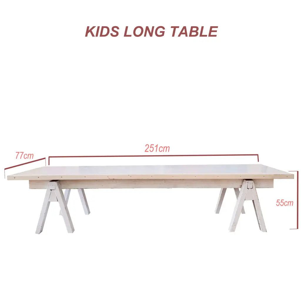Kids Long Table Rental (250X77)cm