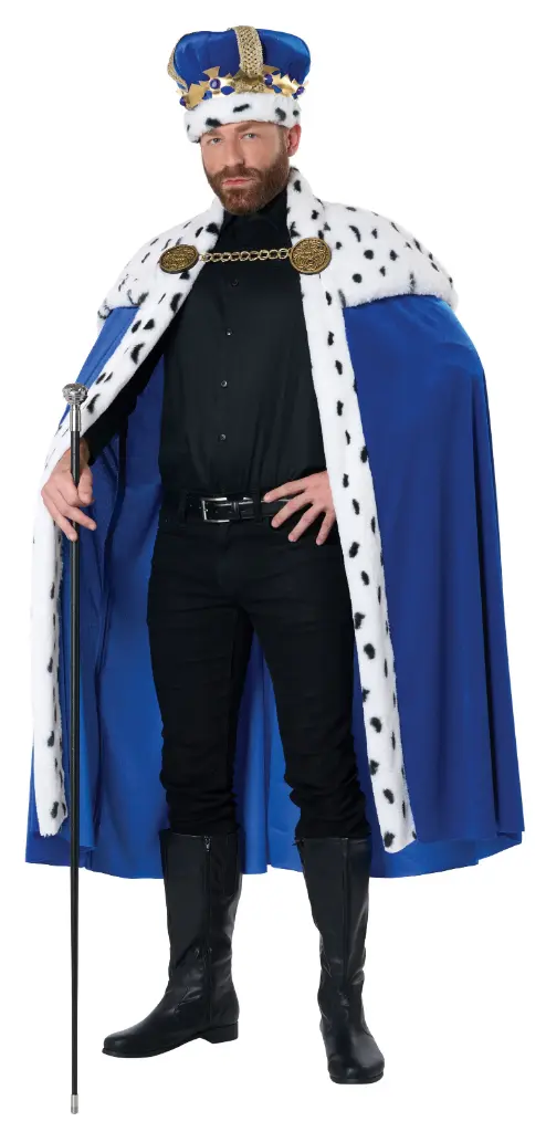 Royal Cape & Crown Set Adult - Blue