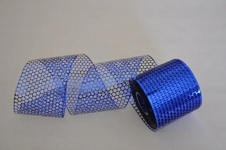 Ribbon Plastic w Punctured Holes 3.5 Inch X 500 Yd -