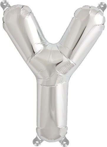 14 Inch Airfill Balloon Letter Y Silver