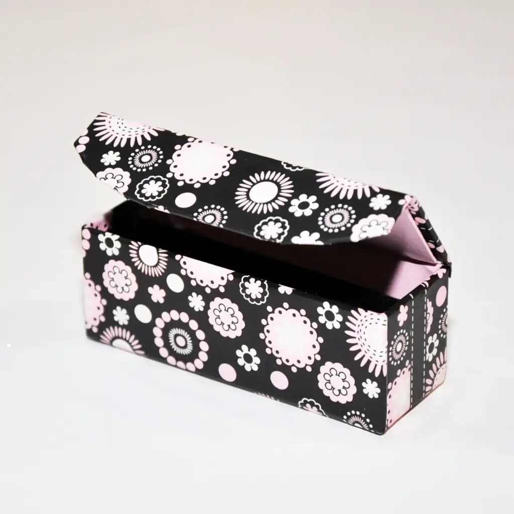 Ring Gift Box - Black and Pink (8.5X3.25X3) cm	